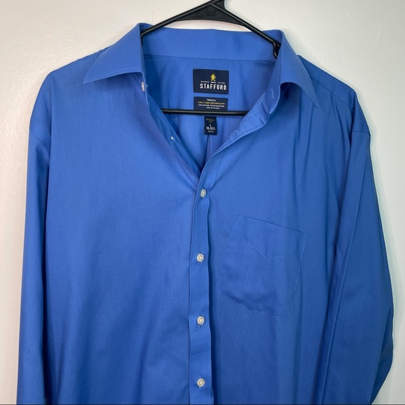 Large Blue Stafford Dress Shirt - Picture 2 of 7